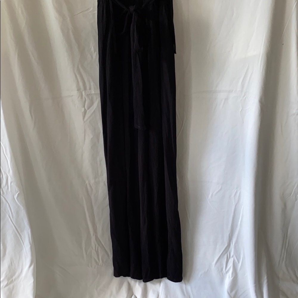 CeCe Black Jumpsuit with Waist Tie - Picture 3 of 12